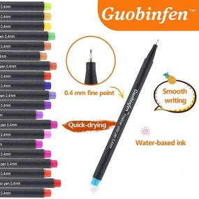 img 2 attached to 🖍️ 48-Color Journal Planner Colorful Fineliner Pens - GUOBINFEN, 0.4mm Fine Point Set for Kids, Adults - Sketching, Writing, Coloring, Note-Taking, Calendars, Art Projects, Supplies, Scrapbooking