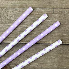 img 3 attached to Lavender Lilac White Paper Straws