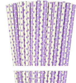 img 4 attached to Lavender Lilac White Paper Straws