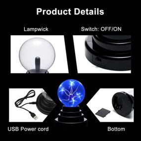 img 1 attached to ⚡️ USB Plasma Ball Light Magic Touch Sensitive Thunder Lightning - Mornajina