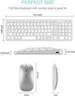 ultra compact silver bluetooth keyboard and mouse combo for ipad/iphone (ipados 13/ios 13 and above) - rechargeable & slim logo