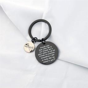 img 3 attached to 🔑 FUSTMW Friends Keychain – Thank You Gift, Friendship Jewelry for Lucky Friends, Going Away Gifts