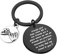 🔑 fustmw friends keychain – thank you gift, friendship jewelry for lucky friends, going away gifts logo