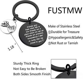 img 2 attached to 🔑 FUSTMW Friends Keychain – Thank You Gift, Friendship Jewelry for Lucky Friends, Going Away Gifts