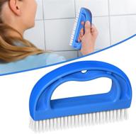 efficient blue tile floors grout brush: shunwei 🧽 stiff bristles scrubber for cleaning bathroom & shower grout logo