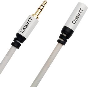 img 3 attached to 🔌 GearIT Pro Series Premium Gold Plated 3ft 3.5mm Extension Cable - Male to Female Audio Stereo Auxiliary Extension Cable, White