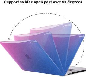 img 1 attached to 🎉 Stylish Glitter MacBook Air 13 Inch Case + Keyboard Cover + Screen Protector - Compatible with Latest Macbook Air Models: 2020, 2021, 2019, 2018 - A2337 M1 A2179 A1932