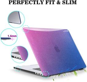 img 2 attached to 🎉 Stylish Glitter MacBook Air 13 Inch Case + Keyboard Cover + Screen Protector - Compatible with Latest Macbook Air Models: 2020, 2021, 2019, 2018 - A2337 M1 A2179 A1932