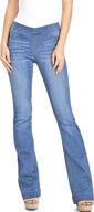 👖 cello women's juniors mid waist skinny fit bootcut pants: accentuate your style and comfort logo