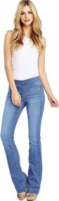 img 1 attached to 👖 Cello Women's Juniors Mid Waist Skinny Fit Bootcut Pants: Accentuate Your Style and Comfort