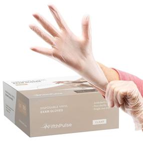 img 4 attached to 🧤 Latex Free Medium Clear Vinyl Disposable Gloves - 50 Pack, Powder Free Exam Gloves - 3 Mil Thickness - Ideal for Surgical, Home, Cleaning, and Food Handling