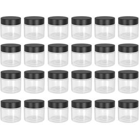 img 4 attached to 🏺 1 oz Lip Scrub/Gloss Containers with Lids - Empty Jars, 30G/30ml - Clear Travel Cosmetic Containers, Ideal for Makeup Samples, Cream, Lotion, Liquid - BPA Free (Pack of 24)