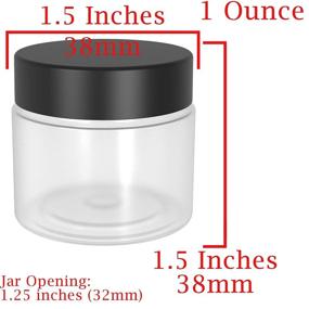 img 3 attached to 🏺 1 oz Lip Scrub/Gloss Containers with Lids - Empty Jars, 30G/30ml - Clear Travel Cosmetic Containers, Ideal for Makeup Samples, Cream, Lotion, Liquid - BPA Free (Pack of 24)