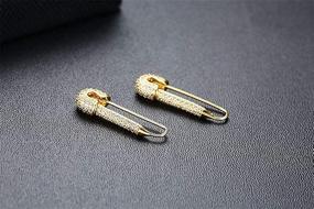 img 1 attached to 📿 Gold Plated Stainless Steel Stylish Cartilage Earrings: Embrace Your Punk Goth Style with Safety Pin Earrings for Women and Girls