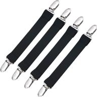 👢 loosco [4 packs] boot clips: heavy duty elastic leg straps with extra sturdy pant stirrups logo