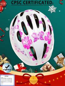 img 3 attached to 🚴 CPSC Certified Pink Girl Helmet for Bike - Adjustable & Multi-Sport - Ages 5-12 Years