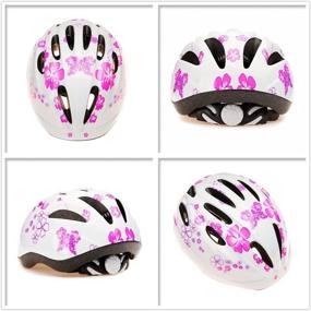 img 2 attached to 🚴 CPSC Certified Pink Girl Helmet for Bike - Adjustable & Multi-Sport - Ages 5-12 Years