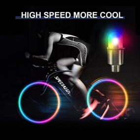 img 3 attached to Motion Activated LED Flash Tyre Wheel Valve Cap Light Set - Colorful Wheel Lights for Car, Bike, Motorcycle, Tricycle, Golf Cart Tire - 4 Pcs