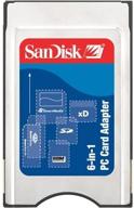 📷 sandisk 6-in-1 pc card adapter: sdad-67-a10, retail package - efficient and versatile storage solution logo