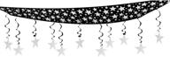 🌟 beistle 1-pack the stars are out ceiling decor: eye-catching 12 by 12-feet silver embellishments логотип
