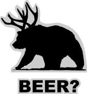 🍺 quirky 5 inch beer bear vinyl sticker: a playful addition for fun enthusiasts logo