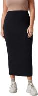 👗 stylish and comfortable: verdusa women's plus size elastic high waist long bodycon pencil skirt in black logo