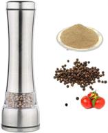 🧂 toonev stainless steel salt and pepper grinder set - manual salt grinder, pepper mill, and spice mill with adjustable ceramic coarseness - ideal for home, picnic, parties, restaurant, bbq logo