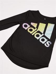 img 2 attached to 👚 Adidas Girls Toddler Sleeve Black Girls' Clothing for Active: Ultimate Comfort & Style for Little Athletes