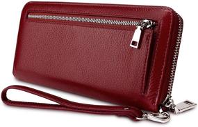 img 4 attached to 👜 YALUXE Leather Security Wristlet Passport Handbags & Wallets for Women