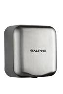 alpine hemlock automatic hand dryer - stainless steel - commercial high speed hot air hand blower, 1800w, 110-120v, quick & easy installation logo
