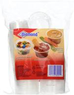 💎 diamond multi-purpose 50 count mini cups with lids, 2 oz: versatile and clear containers for all occasions logo