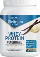 🌱 premium grass-fed whey protein concentrate - 20g for muscle growth & immune health | life extension wellness code | non-gmo, no added sugar, vanilla flavor - 500g logo