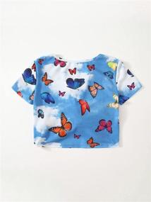 img 3 attached to Floerns Girls Print Sleeve Butterfly