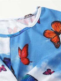 img 2 attached to Floerns Girls Print Sleeve Butterfly