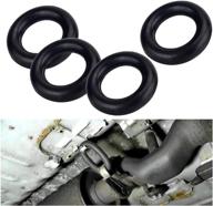 universal 4pcs o-ring rubber hanger: effective car exhaust insulator bracket bushing mount logo