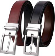 👔 classic reversible men's leather casual belts - essential accessories logo