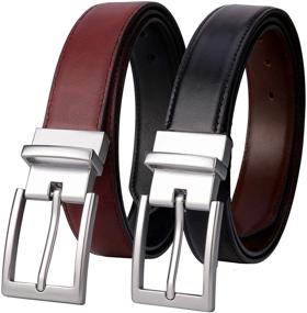 img 4 attached to 👔 Classic Reversible Men's Leather Casual Belts - Essential Accessories