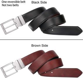 img 2 attached to 👔 Classic Reversible Men's Leather Casual Belts - Essential Accessories