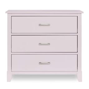 img 3 attached to Dream on Me Blush Pink Universal 3 Drawers Chest - Kids Bedroom & Mid Century Modern Dresser