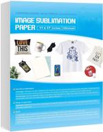 premium sublimation paper: 100 sheets 11 x 17 inches, ideal for inkjet printers, sublimation ink included - perfect for light colored t-shirts, bags, pillow cases, coated cups, and mugs logo