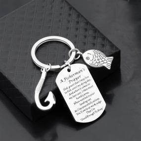 img 1 attached to 🎣 WSNANG Fisherman Anglers Gift: A Prayer Keychain for Fishing Enthusiasts