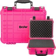 📷 eylar pink protective camera case - waterproof, shockproof, tsa approved - 13.37" x 11.62" x 6" - with foam logo