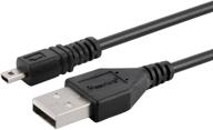 nikon coolpix p90 - 1.5m / 59 inches black usb 2.0 a to 8-pin mini b cable with ferrite logo