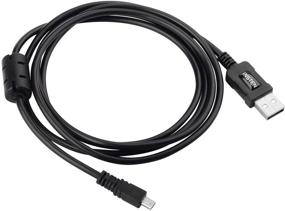 img 1 attached to Nikon CoolPix P90 - 1.5M / 59 Inches Black USB 2.0 A to 8-Pin Mini B Cable with Ferrite