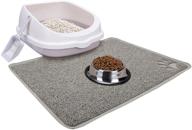 🐾 grey-one entry cat starter kit 4 pack for small cats within 5 months: cat open top litter box with lid, litter mat, poop lifter scoop & stainless steel feeding dish bowl logo