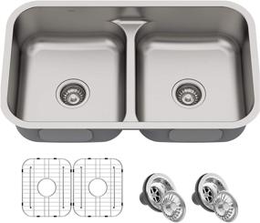 img 4 attached to 🚰 Kraus KBU32 Premier Kitchen Sink: Stainless Steel Double Bowl Perfection
