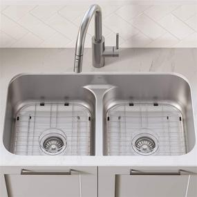 img 3 attached to 🚰 Kraus KBU32 Premier Kitchen Sink: Stainless Steel Double Bowl Perfection
