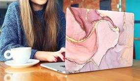 img 2 attached to VAESIDA MacBook Air 13 Inch Case 2010-2017, Marble Embossed Laptop Case & Keyboard Cover & Screen Protector, Compatible with Mac Air 13 Old Ver No Touch ID, Pink Gold Marble