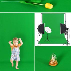 img 1 attached to 📸 GFCC Green Screen Backdrop - High-Quality 6FT x 10FT Polyester Greenscreen Background for Professional Photoshoots, Video Recording, and Photography