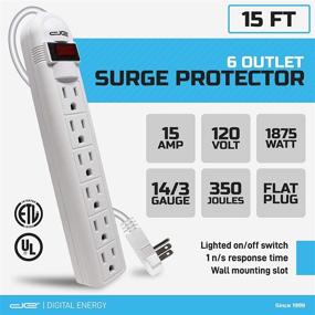 img 3 attached to Digital Energy 6 Outlet Protector Extension Power Strips & Surge Protectors in Surge Protectors